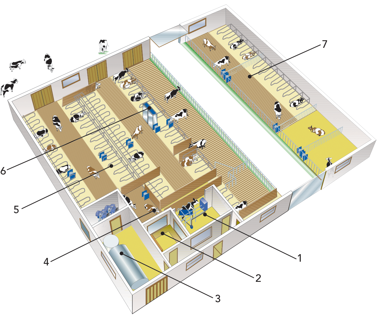 Ground Floor Plan Of Modern Diary Production